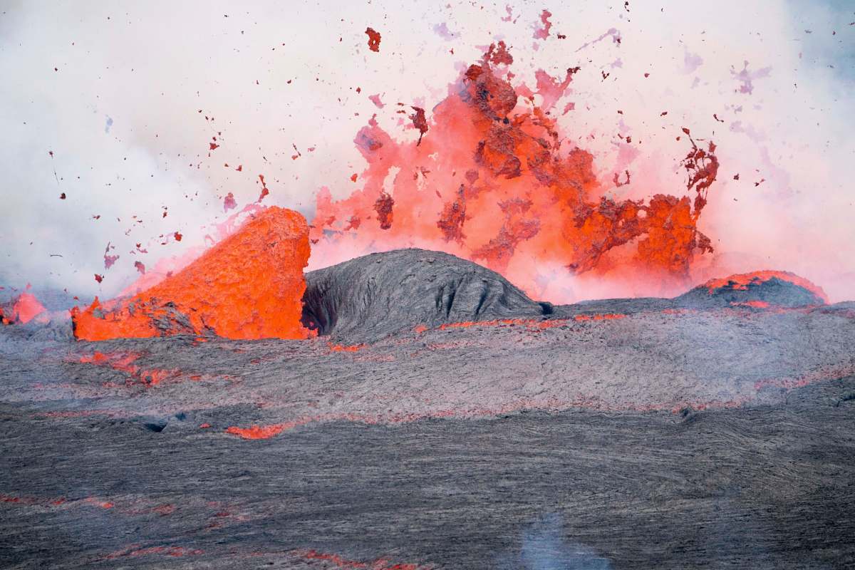 mount nyiragongo lava splashing on rocks democratic republic of the congo